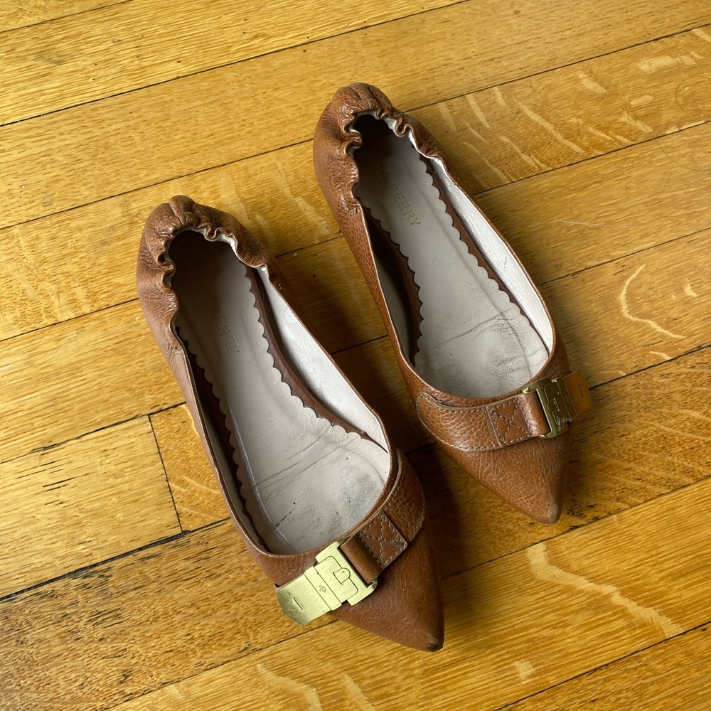 Mulberry brown ballet flats size 38